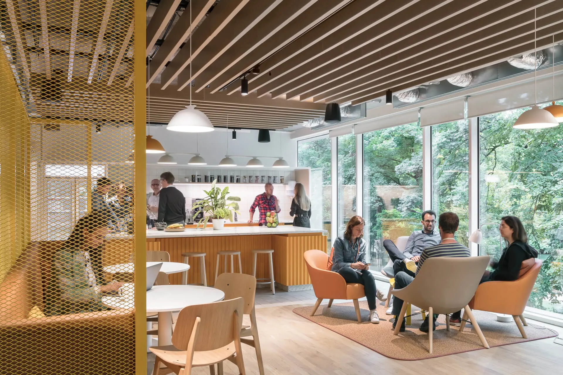 Google Brussels - interior cafeteria
