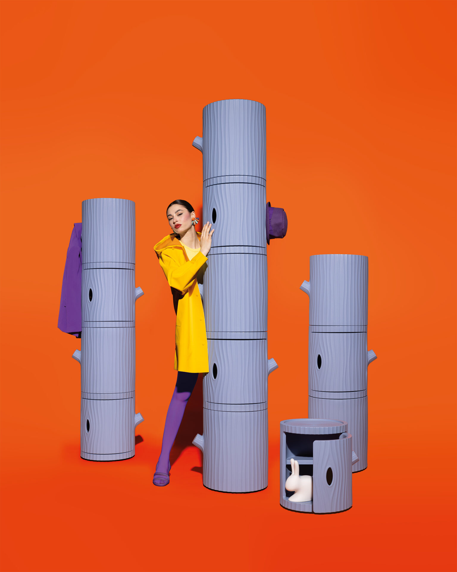 Tronco storage unit by Furf Design for Qeeboo
